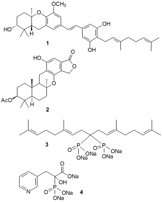 Schweinfurthins (1), Kampanol A (2), Terpenoid Phosphonates (3), New Analogues of PEHPC (4)